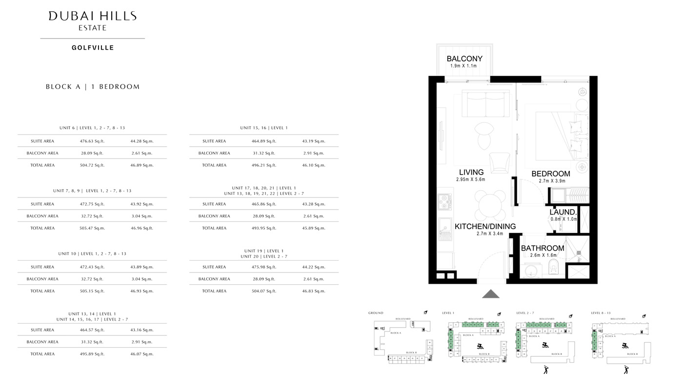 2 Bedroom    Type 2A, Size 804 sq.ft.